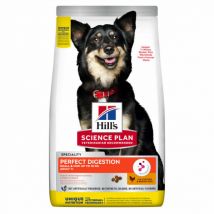 Hill's -Croquettes Science Plan Perfect Digestion Small & MIni au poulet pour chien adulte - Sac de 3 kg- Poulet