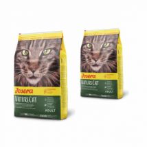 Josera -Croquettes NatureCat sans céréales pour chat - 10kg - Lot de 2 sacs- Volaille | Saumon