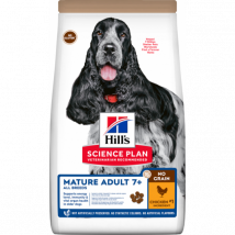 Hill's -Croquettes Science Plan Mature Adult 7+ No Grain poulet pour chien Senior - Sac de 14 kg- Poulet