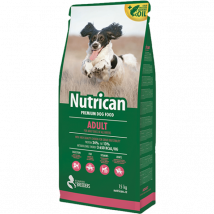 Nutrican -Croquettes Adult pour chien adulte de petite et moyenne race au poulet - 15 kg + 2 kg offerts- Poulet