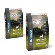 Nutrivet -Croquettes Inne Dog Balance pour chien stérilisé ou en surpoids - Lot de 2 - Sac des 12 kg- Poulet