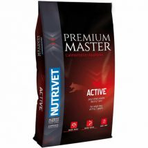 Nutrivet -Croquettes Master Premium Active pour chien sportif - Sac de 15 kg- Poulet | Riz