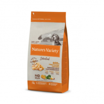 Nature's Variety -Croquettes pour chiot Selected No Grain Junior - Sac de de 2 kg (DLUO 3 mois)- Poulet | Pomme de terre | Pois | Carotte | Pomme | 