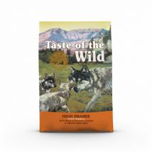 Taste of the Wild -Croquettes pour chiots Taste of The Wild High Prairies Puppy - Lot de 2 - Sac des 12,2 kg- Agneau | Bison | Cerf