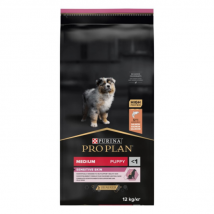 Proplan -Pro Plan Puppy Saumon Medium Sensitive Skin OptiDerma - Sac de 12 kg- Riz | Saumon