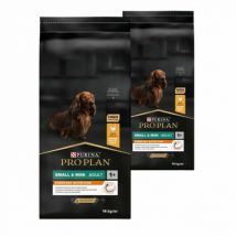 Proplan -Pro Plan Small & Mini Adult OptiBalance - Lot de 2 - Sac des 14 kg- Poulet | Riz