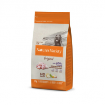 Nature's Variety -Croquettes sans céréales pour chien True Instinct Medium Maxi Adult Dinde - Sac de de 10 kg- Dinde | Pomme de terre | Pois | Carotte