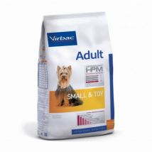 Virbac -Croquettes HPM Adult Dog Small & Toy - Sac de 7 kg- Porc | Riz | Volaille