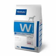 Virbac - Veterinary HPM W1 Weight Loss & Diabetes pour chien - Sac de 3 kg- Traitement:Diabète | Obésité | Troubles digestifs- Porc | Volaille