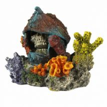 Aqua Della -Décoration pour aquarium crâne perdu en résine