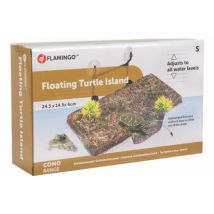 Flamingo -Décoration îlot pour tortue - 24,5 x 14,5 x 6 cm