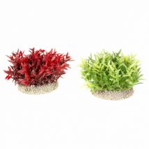 Aqua Della -Décoration pour aquarium buisson coloré en plastique flexible vendue à l'unité - hauteur 7,5 cm