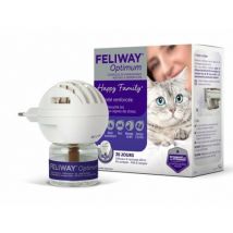 Feliway -Diffuseur de phéromones FELIWAY Optimum Kit Complet pour chat - Kit complet diffuseur + recharge 48 mL- Traitement:Stress, Anxieté