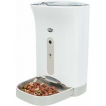 Trixie -Distributeur automatique de nourriture pour chien et chat avec caméra et application TX8 Smart - Blanc