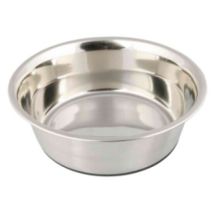 Trixie -Ecuelle en acier inox anti-dérapante pour chiens Contenance 1,7 litres Diamètre 21 cm