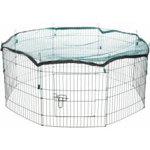 Trixie -Enclos métal avec filet de protection Diamètre 150 cm x Hauteur 57 cm