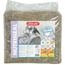 Zolux -Foin alpages Premium pour rongeurs 1 kg - aromatisé Pissenlit et Carottes- Herbes | Légumes