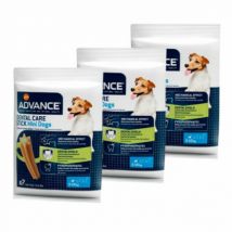 Advance -Friandises pour chiens petite race Dental Care Stick Mini - 3 sachets de 7 sticks- Volaille | Céréales