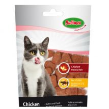 Bubimex -Friandises Chicken Heart's pour chat - Sac dehet 50 g (DLUO 6 mois)- Poulet | Poisson