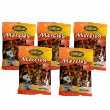 Bubimex -Friandises pour chien mini cœurs Mercies - Lot de 5 - Sac dehets de 100 g- Gibier