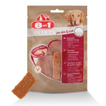 8in1 -Friandises pour chien Pro Skin & Coat saveur poulet 8 in 1 Fillets 80 g- Poulet
