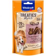 Vitakraft -Friandises Treaties Mini pour chien - Pâtée de foie 48 g (DLUO 3 mois)- Foie | Saumon