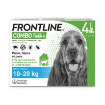 Frontline - Combo soin antiparasitaire pour chiens 10/20 kg Boîte 4 Pipettes