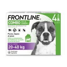 Frontline - Combo soin antiparasitaire pour chiens 20/40 kg Boîte 4 Pipettes