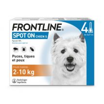 Frontline - Spot On soin antiparasitaire pour chiens 2/10 kg Boîte 1 Pipette