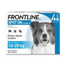 Frontline - Spot On soin antiparasitaire pour chiens 10/20 kg Boîte 1 Pipette