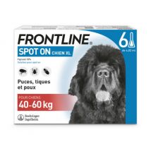 Frontline - Spot On soin antiparasitaire pour chiens 40/60 kg Boîte 6 Pipettes (Fin de DLUO)