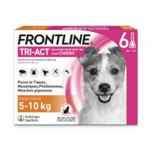 Frontline - Tri-Act pipettes antiparasitaires pour chien 5 à 10 kg (6 pipettes 1ml)