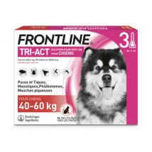 Frontline - Tri-Act pipettes antiparasitaires pour chien 40 à 60 kg (3 pipettes 6ml)