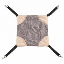 Laroy Group -Hamac douillet à suspendre gris/blanc pour rongeurs - Taille S (27x27x2cm)