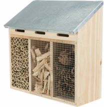 Trixie -Hôtel pour insectes en pin et métal - 30 x 30 x 14 cm
