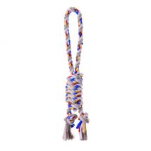 Bubimex -Jouet corde pour chien avec boudin - boudin S poignée courte (34cm)