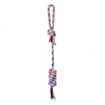 Bubimex -Jouet corde pour chien avec boudin - boudin S poignée longue (40cm)