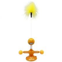 Anka -Jouet Smiley sur ventouse pour chat - avec plume
