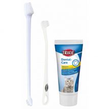 Trixie -Kit d'hygiène dentaire pour chat et petit chien - Avec dentifrice 50 g