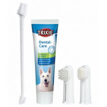 Trixie -Kit d'hygiène dentaire pour chien - Avec dentifrice 100 g
