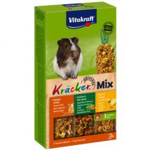 Vitakraft -Kracker Combi pour cochons d'inde Miel/Legumes/Citron - Lot de 3 boîtes de 3 krackers- Miel | Citron | Légumes | Orange
