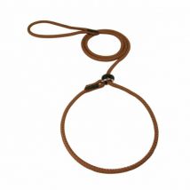 Difac -Laisse lasso ronde en corde tressée unicolore - 1,5 m Coloris Marron