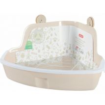 Zolux -Maison de toilette d'angle pour rongeurs - Coloris Beige Petit modèle