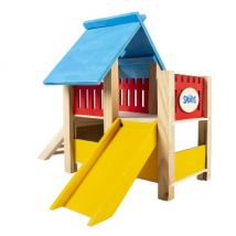 Duvoplus -Maison Terrain de jeu Schtroumpfs pour petits rongeurs - 25x20x21cm
