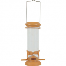 Zolux -Mangeoire Silo en plastique - 2 perchoirs coloris miel