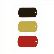 Difac -Médaille rectangle en aluminium dorée
