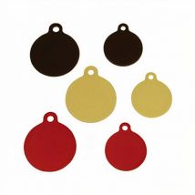 Difac -Médaille ronde en aluminium - 25mm rouge
