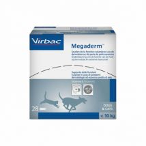 Virbac -Megaderm Monodose Compléments alimentaires Allergies pour chiens et chats Petits chiens et chats 28 - Sac dehets de 4 ml