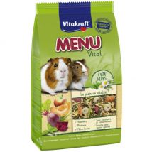 Vitakraft -Menu Premium pour cochons d’inde en sachet fraîcheur - Lot de 3 - Sac des de 4 kg- Légumes