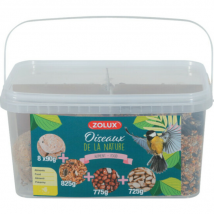 Zolux -Mix premium avec boules de graisse pour les oiseaux de la nature - Seau de 3KG